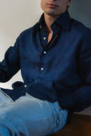 The Milano Navy Linen