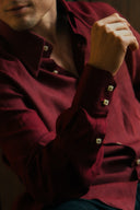 The Amalfi Burgundy Linen