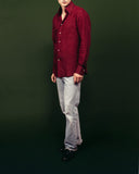 The Amalfi Burgundy Linen